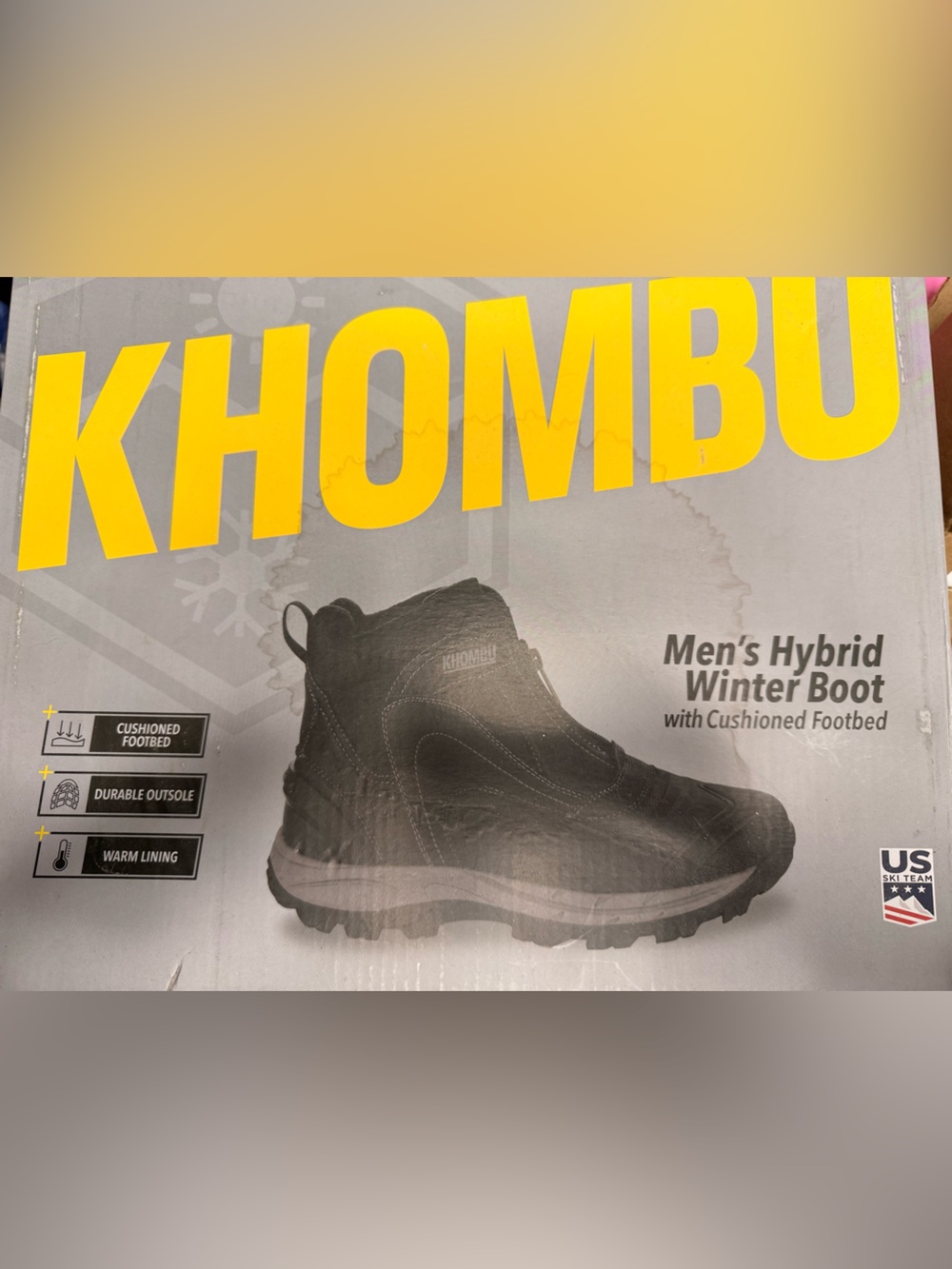 Khombu Men's Black Winter Hiker Boot